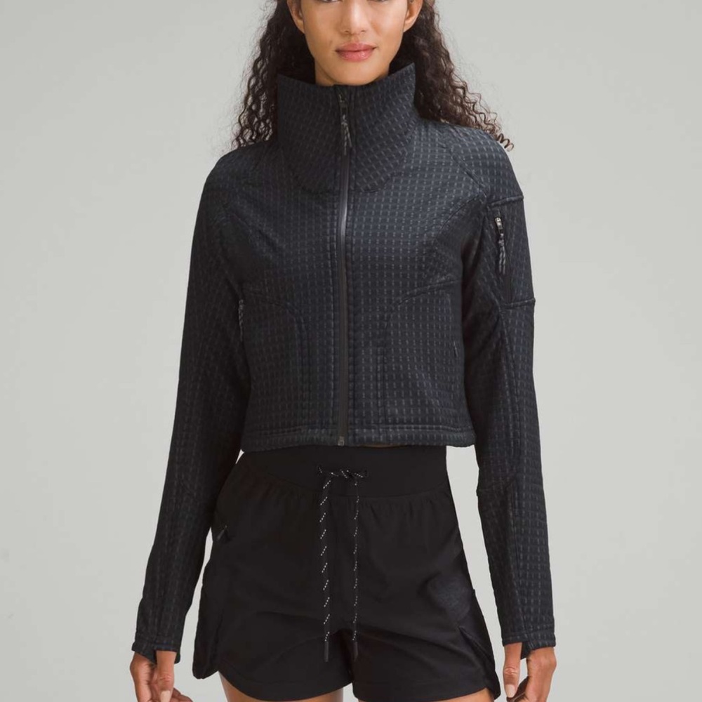 Lululemon Athletica Water-Repellent Grid Fleece Hiking Jacket Size 2